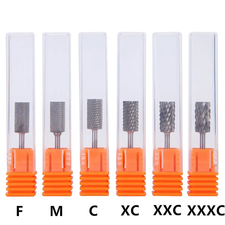 6 типов серебряных твердосплавных фрез для ногтей заусенцы металлические сверла