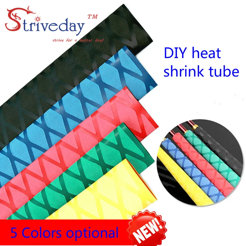 1meter 25mm heat shrinkable tube 5 colors fishing rod racket anti-skid lightning protection handle jacket insulation pattern DIY |