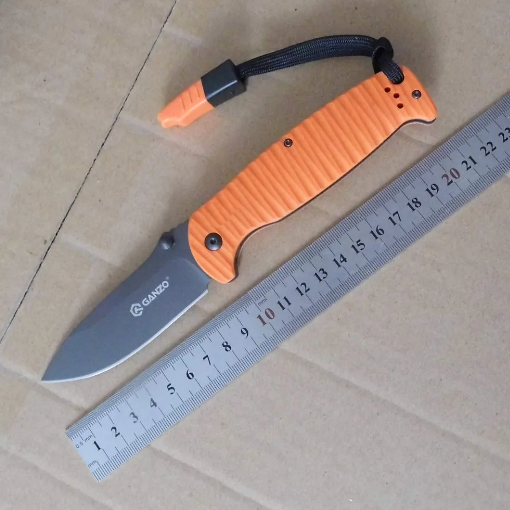 Ganzo G7413 F7413 G7413P F7413P 58-60HRC 440C G10 ручка свистком складной Ножи на открытом воздухе Выживание туристический карманный нож Тактический