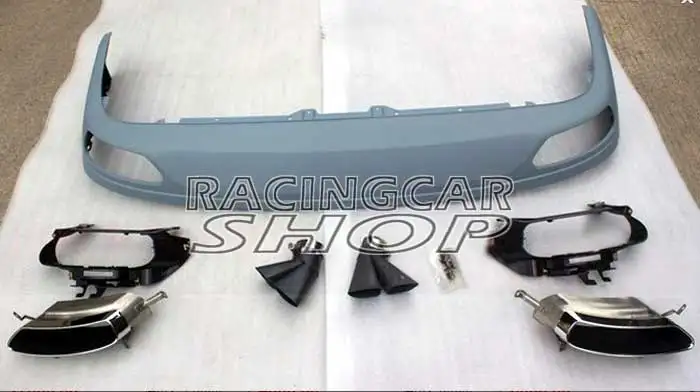 Окрашенный W12 Стиль задний диффузор выхлопные наконечники глушитель Конец для Audi