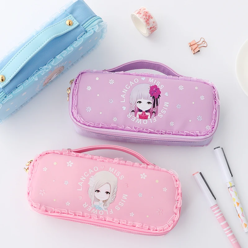 Милые Креативные пеналы принцессы вместительные кружевные декоративные