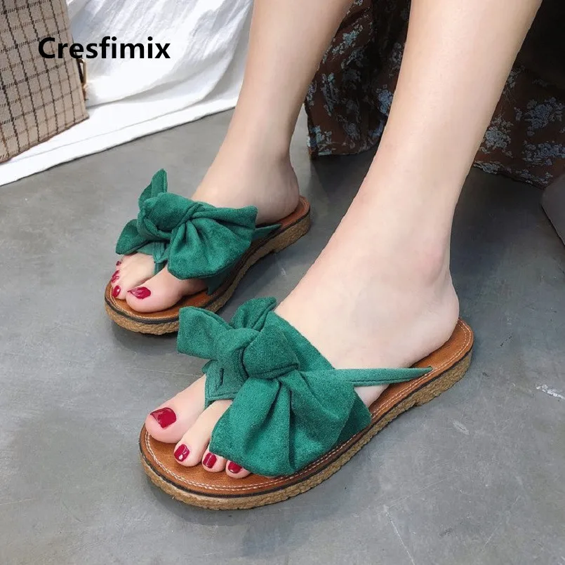 Женские повседневные удобные шлепанцы Cresfimix красочные из пеньки для отдыха на весну и лето легкий