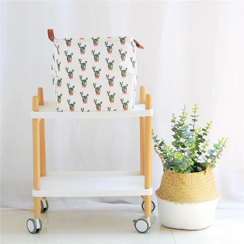 33*33*31cm Nordic Storage Baskets for Toys Cartoon Cloud Printed Sundries Clothes Organizer Folding Fabric Dirty laundry Basket | Дом и сад