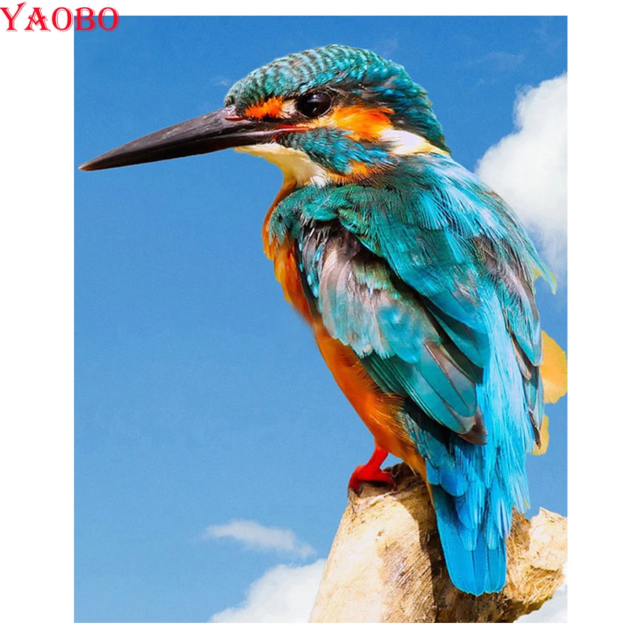 Алмазная живопись kingfisher мозаика для украшения с животным узором сделай сам