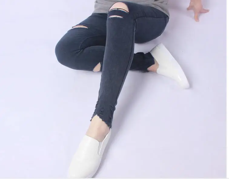 Летние женские джинсовые брюки карандаш с высокой талией|jeggings leggings|plus size leggingssize