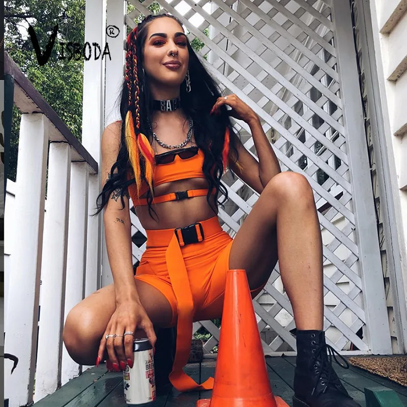 Женский комплект из 2 предметов Соблазнительный топ Бралетт с пряжкой и шорты