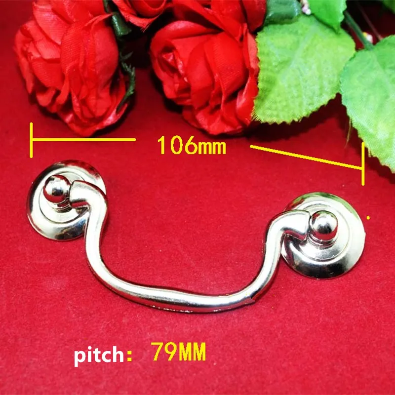 

Zinc Alloy Box&Suitcase Holder Arch Furniture Hardware Handle,Silver Color,106*36mm,10sets
