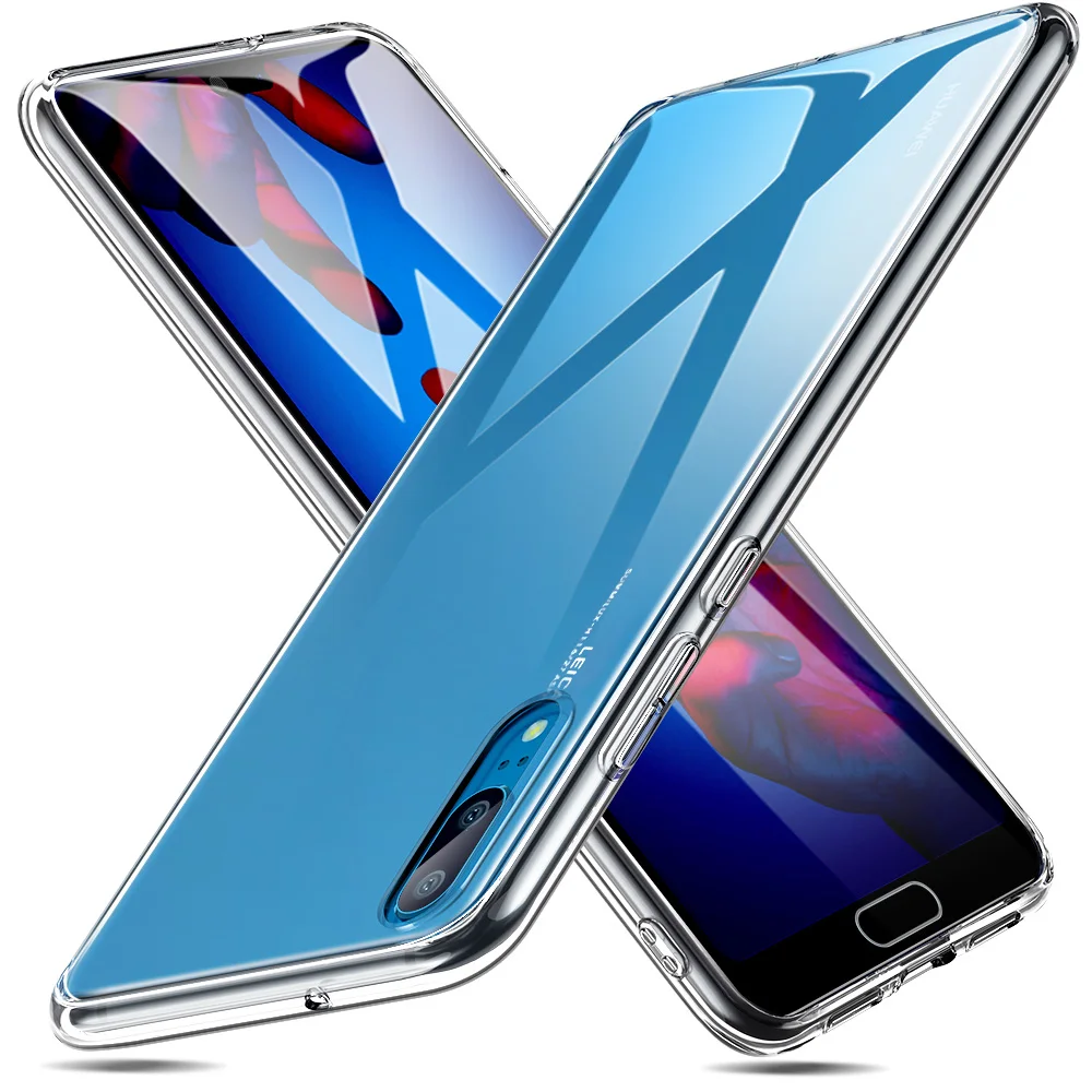 ESR Кристальный чехол из закаленного стекла для телефона huawei P20 полное заднее покрытие для huawei P20 Pro TPU Мягкий край силиконовый стеклянный чехол s Coque