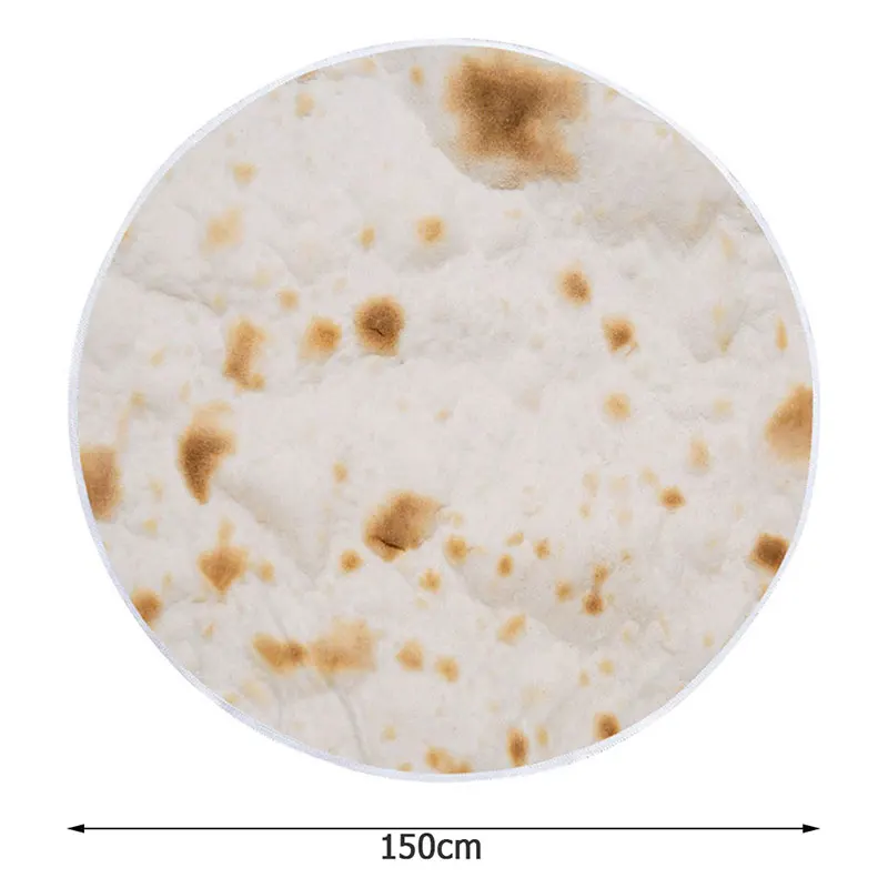 Fiber 150cm Одеяло Tortilla, комфортное одеяло для еды, одеяло для закусок, одеяло с узором Tortilla, квадратная форма для автомобиля, офиса - Цвет: Fiber 150cm
