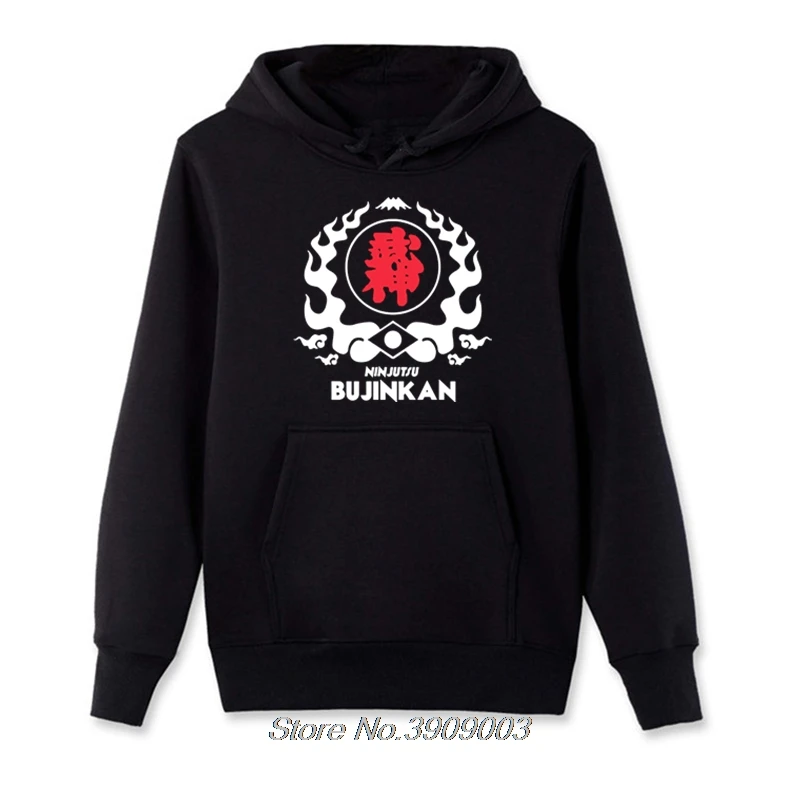 Мужская Флисовая Толстовка с капюшоном редкая Ninjutsu Bujinkan логотип Япония военные толстовки крутая куртка Harajuku уличная