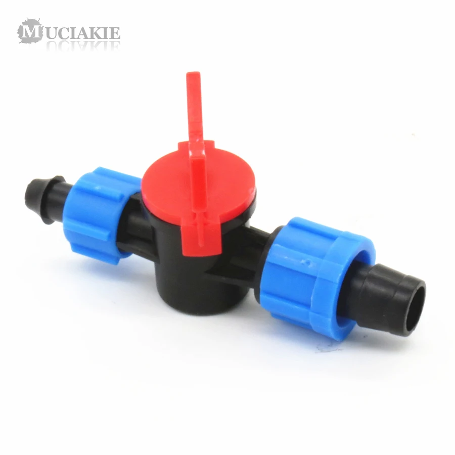 MUCIAKIE 1 шт. 5/8 ''двойной запорный клапан соединитель для капельной ленты
