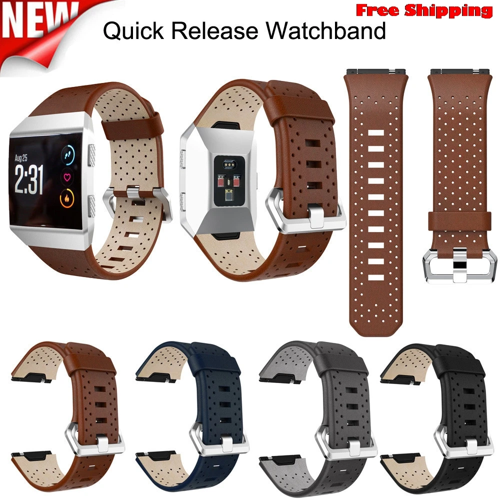 Для Fitbit Ionic перфорированная кожа аксессуар Браслет быстросъемный ремешок для