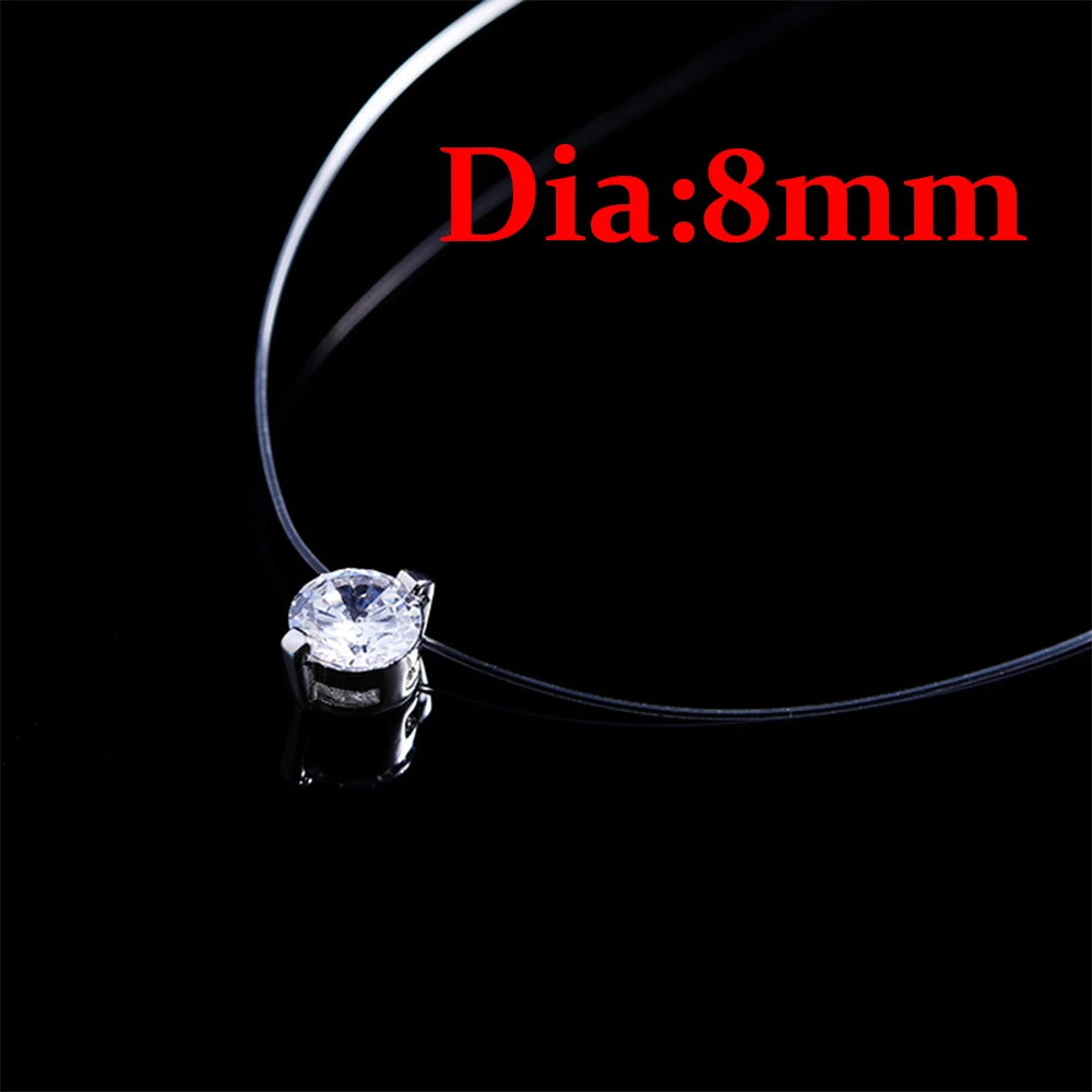 A-dia8mm Модное Трендовое прозрачное Серебряное колье-чокер для женщин ожерелье-чокер со стразами воротник бижутерия - Окраска металла: A-dia8mm