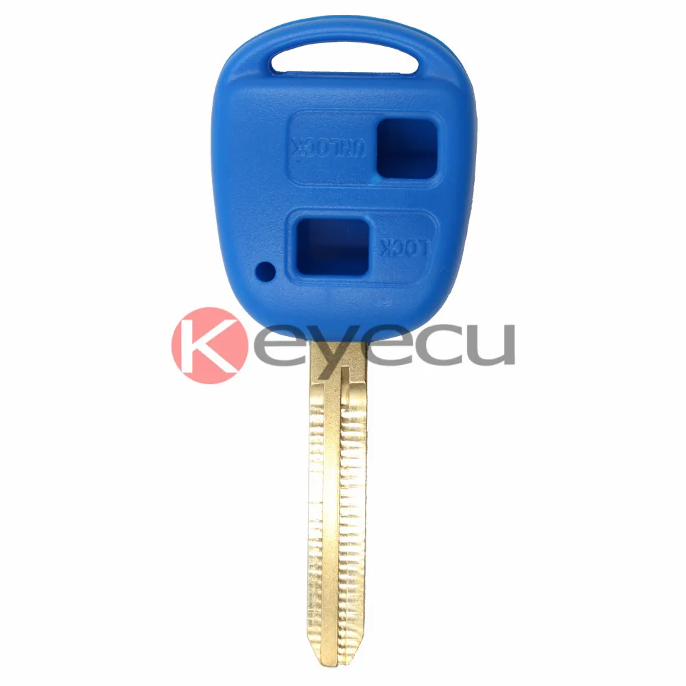 KEYECU синий цвет замена корпуса корпус дистанционного ключа чехол Fob 2 кнопки для