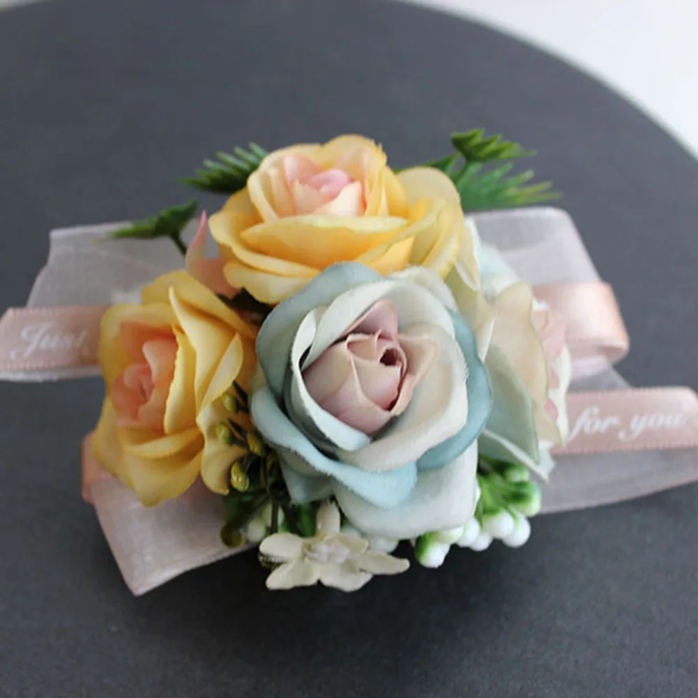 Multicolor Boutonnie Красивые букеты невесты, бутоньерка для жениха, свадебные цветы для свадьбы, выпускного вечера, вечерние, LXY9 MA20 - Цвет: Multicolor Boutonnie