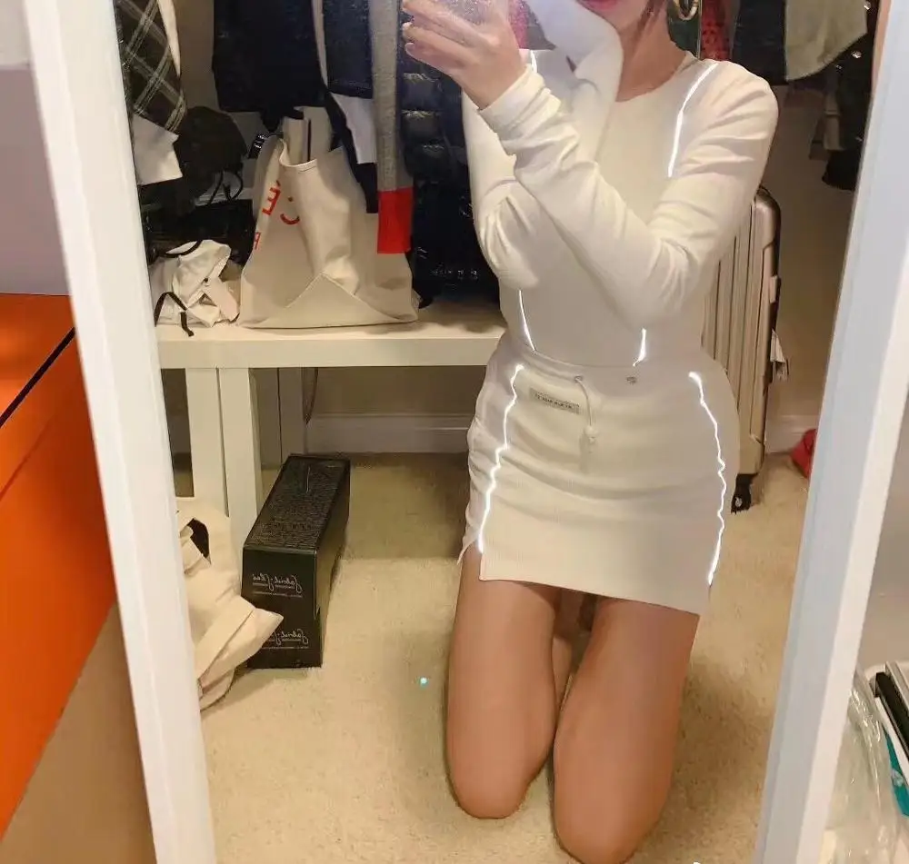 Комплект одежды из двух предметов: Светоотражающая футболка в полоску и