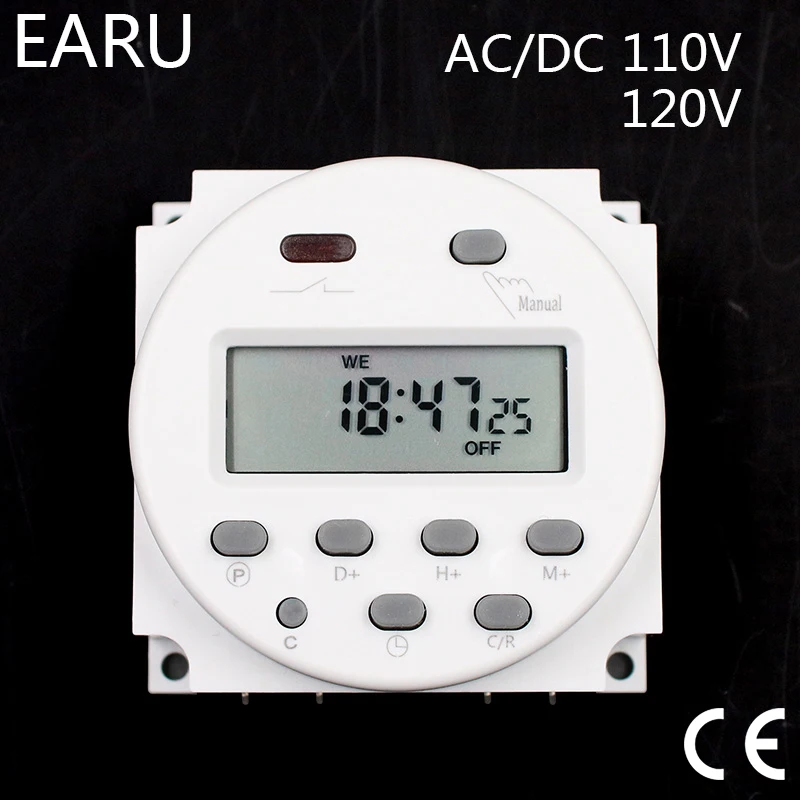 CN101A таймер AC/DC 110 в 120 цифровой ЖК дисплей Мощность Еженедельный мини