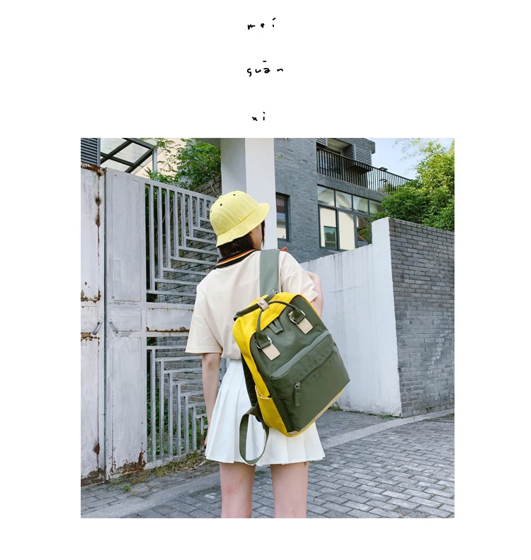 Women Hot Canvas Backpacks Candy Color Waterproof School Bags for Teenagers Girls Laptop Backpacks Patchwork Backpack New