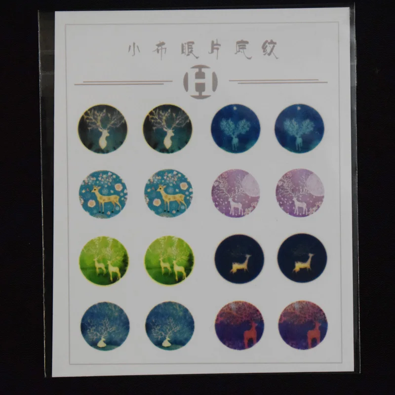 1 шт., 8 пар, стиль, 1/6, Blyth, кукольные глазные фишки, узор для DIY, модифицированные тонкие стеклянные наглазники для Blythes, кукольные аксессуары