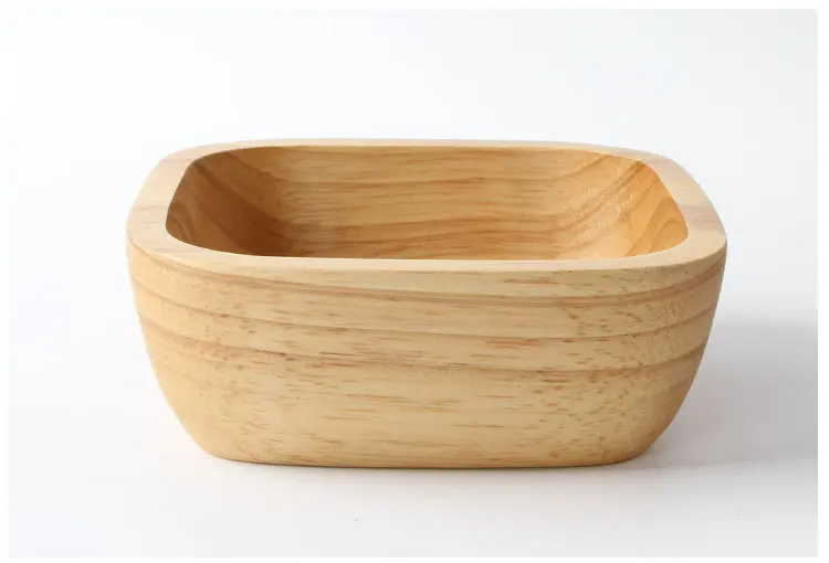 1 шт. квадратная деревянная Салатница большая чаша для риса Экологичные