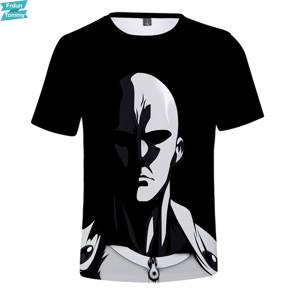 Одинаковые футболки для всей семьи с 3D принтом One Punch Man летние короткими рукавами