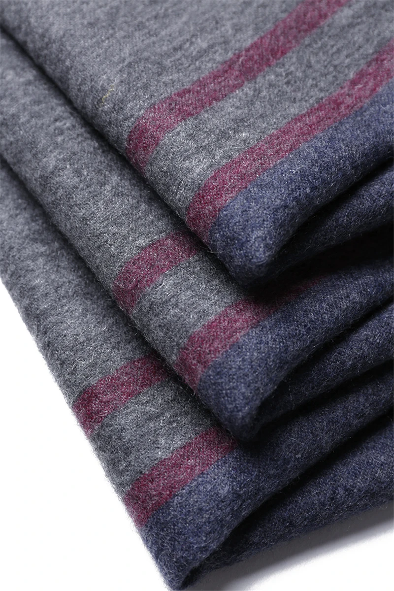 100% cashmere men fashion high quality striped long scarf patchwork color 200x38cm