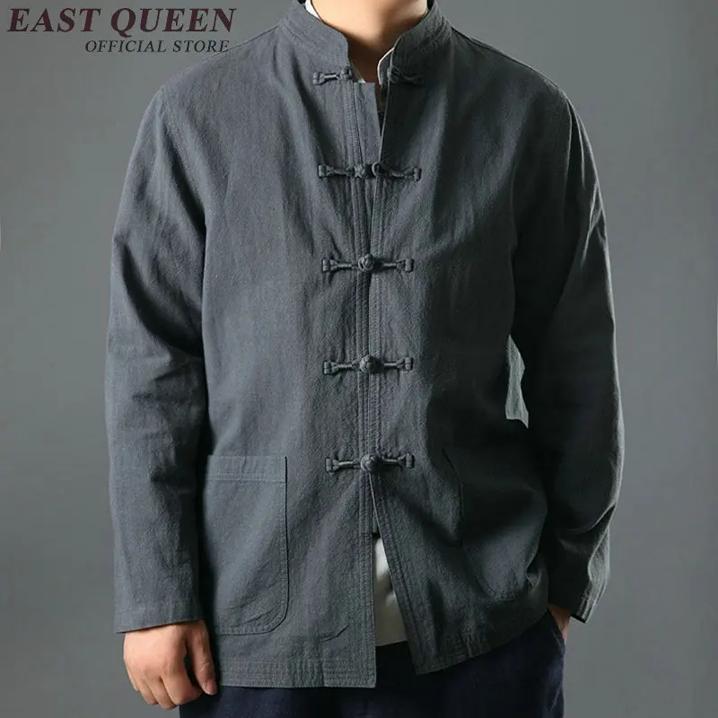 Китайский новогодний костюм Мужская рубашка Кунг фу тайчи дзен танчжуан