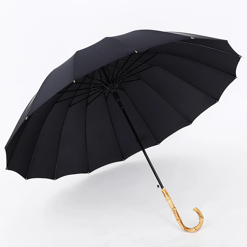 

YADA 16 Bone Skull Handle Japanese Style Long Automatic Golf Umbrella Rain Umbrella For Women Men Windproof Umbrellas Male YS395