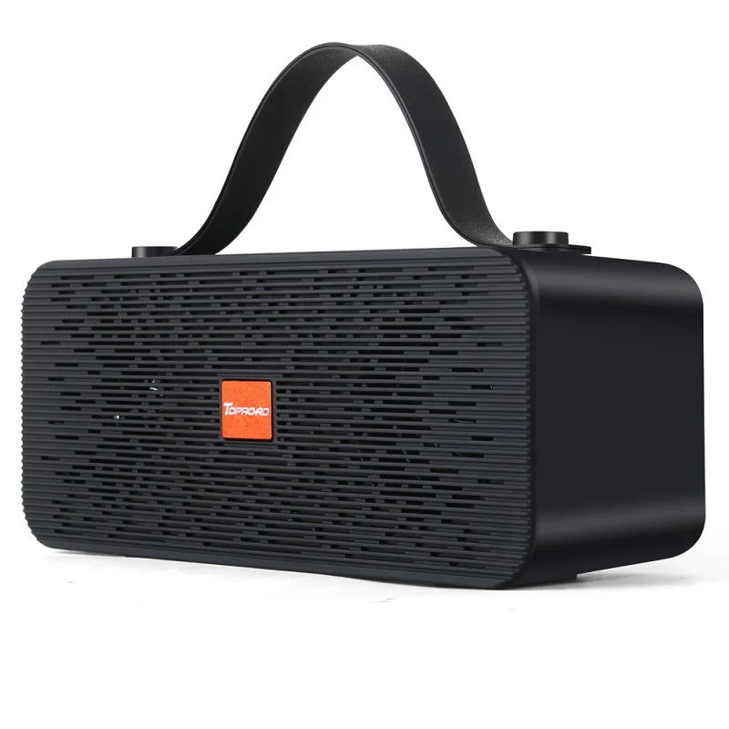 black speaker TOPROAD портативный Bluetooth динамик наружная Беспроводная колонка стерео Бас Hifi динамик s звуковая коробка Поддержка TF карта FM радио USB AUX - Цвет: black speaker