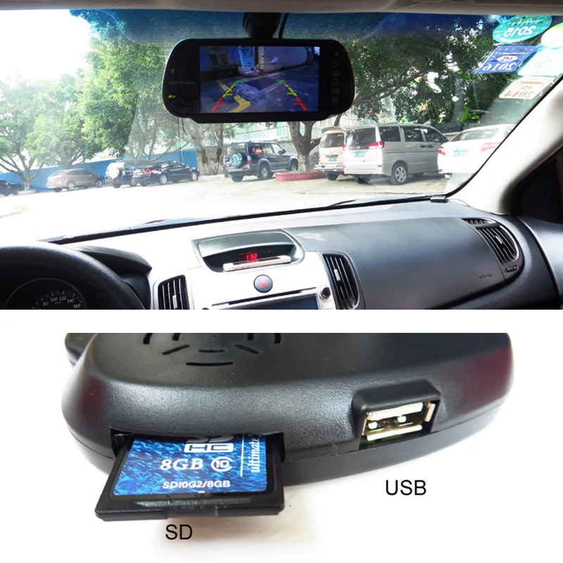 Buy Car Parking Assistance Rear View Camera Reverse Monitor Support MP5 SD/USB FM Radio DVD 7'' TFT LCD Touch Screen on