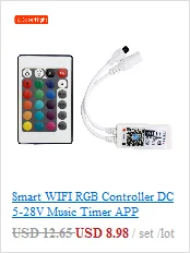 16 миллионов цветов RGB контроллер DC 5 в 12 В 24 В умный беспроводной Wi-Fi Alexa приложение таймер пользовательский музыкальный диммер для RGB Светодиодные полосы света