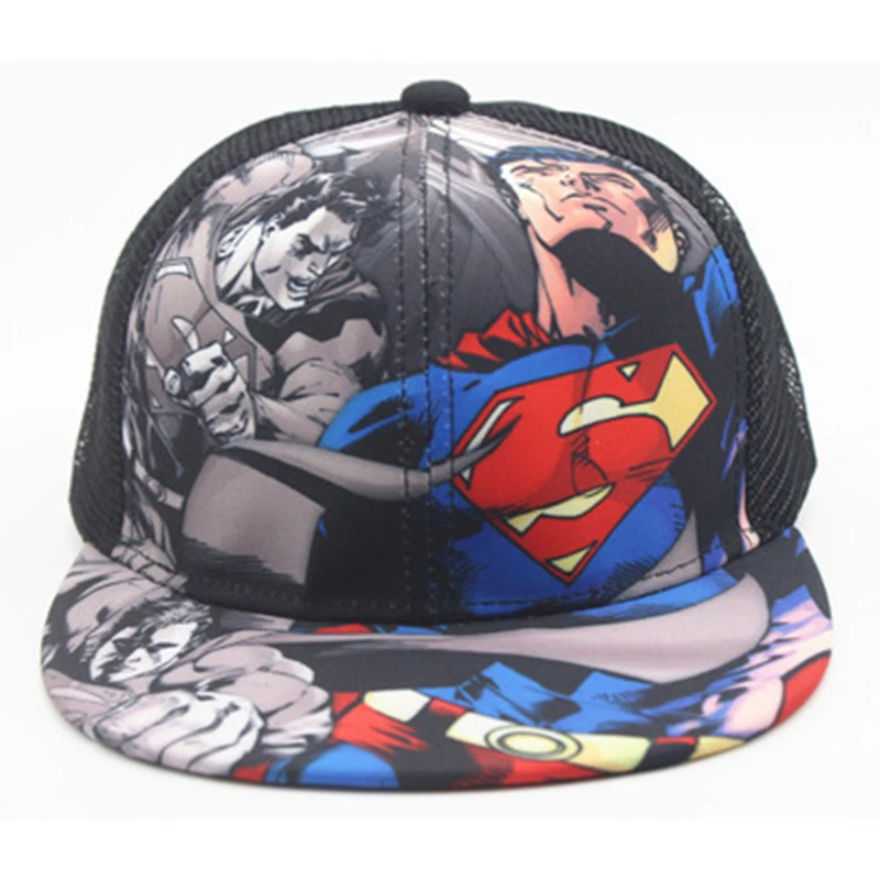 Genbitty Мультфильм Аниме Супер герой Супермен Бэтмен бейсболка s для детей
