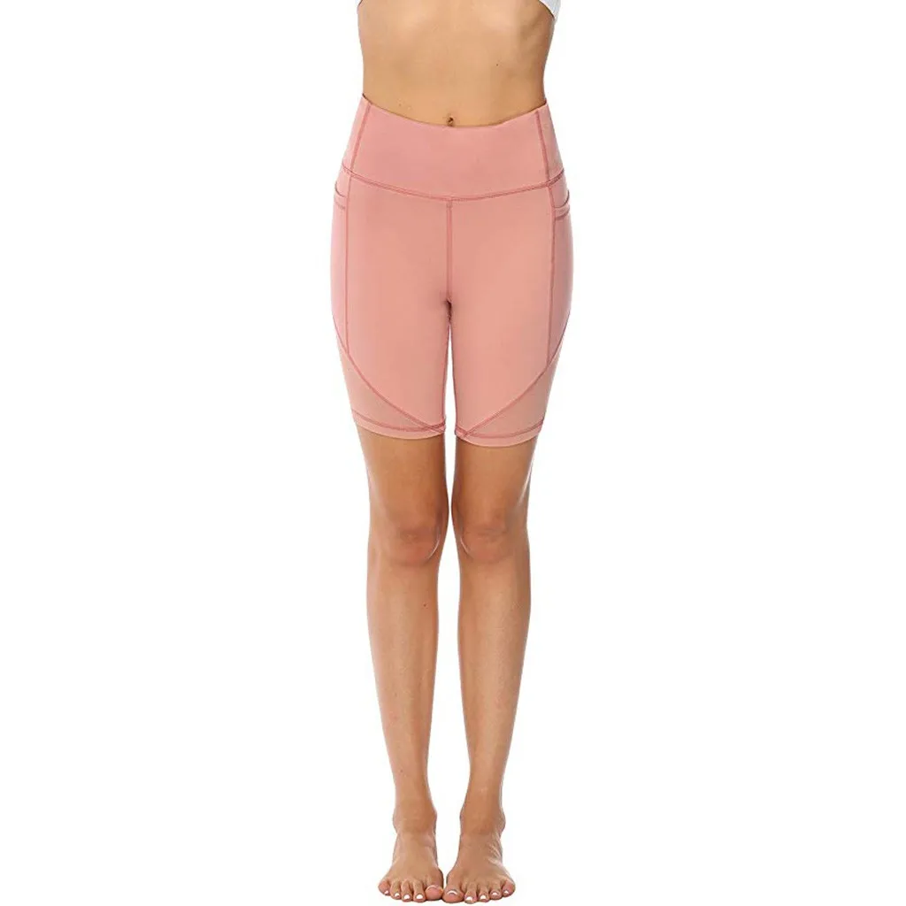 sports leggings fitness women High Waist Yoga Short Abdomen Control Training Running Yoga mallas deportivas mujer#g2