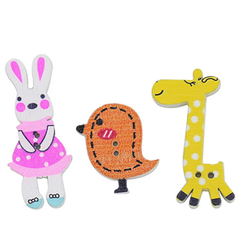 Смешанные цветы животных для детской одежды швейные декоративные пуговицы с