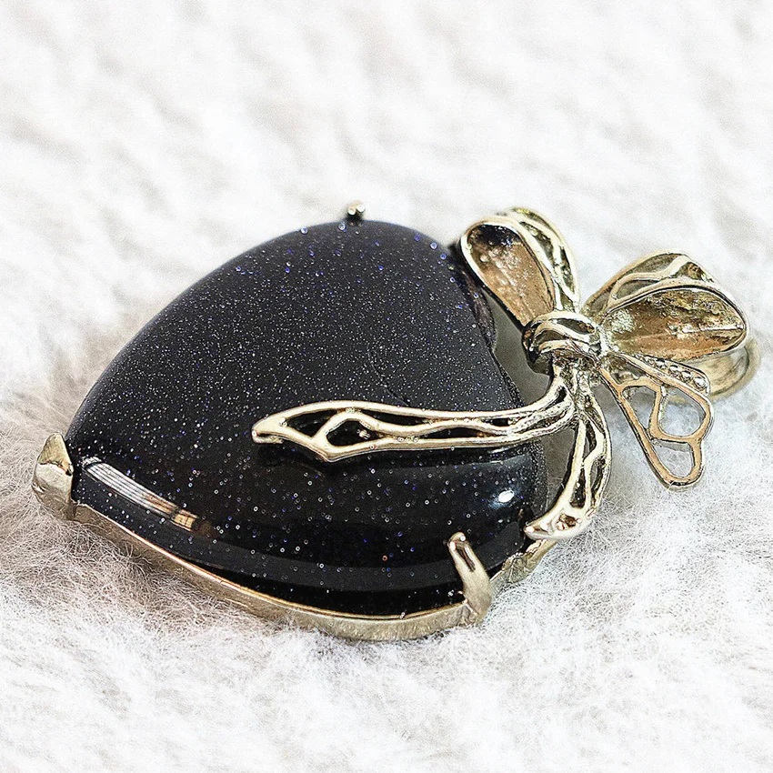 Ювелирные изделия делает выводы синий песчаник teardrop и овальной формы подвеска