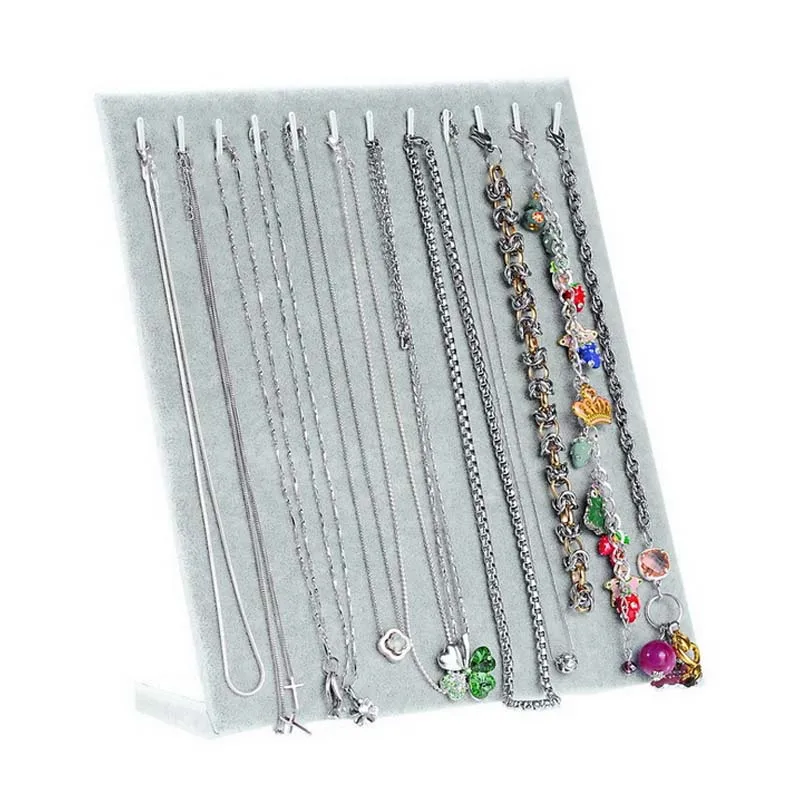 

Jewelry Display Stand Jewelry Wood Velvet material A rectangle Necklace plate Necklace & PandentDisplay Stand Rack
