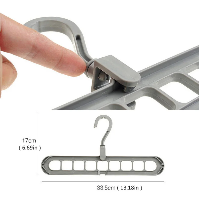 Multi-port Support Circle Clothes Hanger Multifunction Plastic Scarf Hangers Wardrobe Finishing Storage Shelf | Дом и сад
