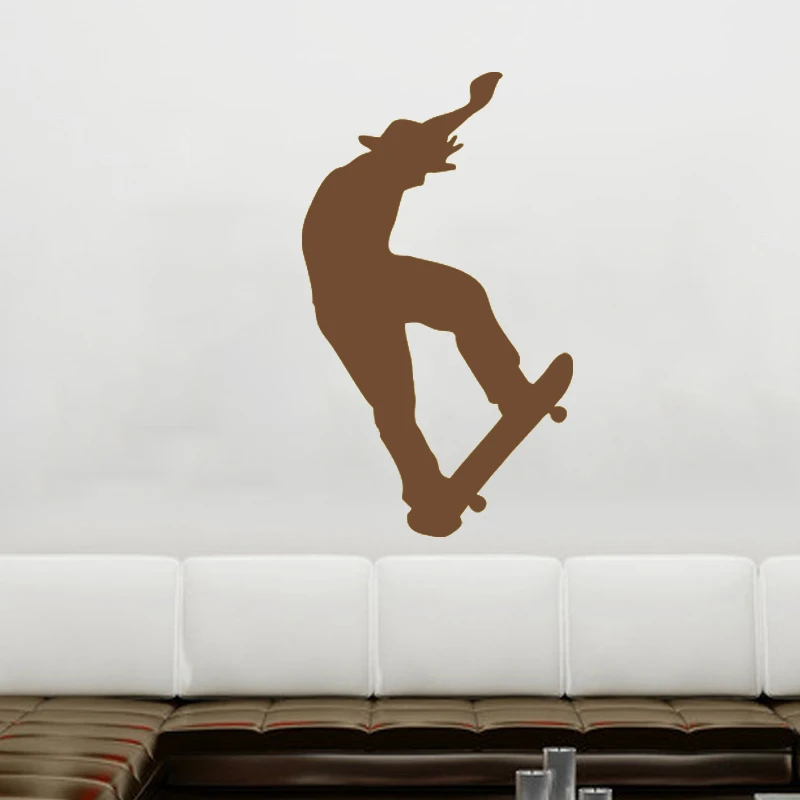 Skate Skateboard Boy Kid Room Decal Removable Wall Art Vinyl Sticker Дом и сад
