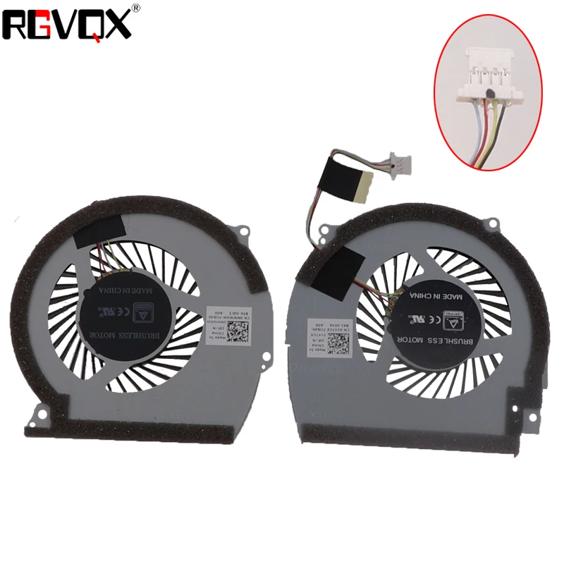Новый вентилятор для охлаждения ноутбука DELL Inspiron 15R 7566 7567 7000(CPU + GPU Fan оригинал)