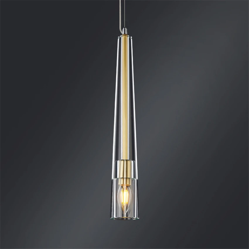 

Nordic Luxury K9 Crystal Pendant Lights Modern Living Room All Copper Bedroom Bar Hanging Lamps Single-headed Bedside Fixtures