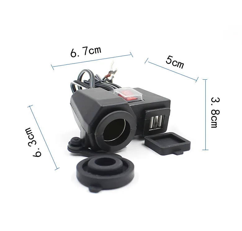 Willtoo Waterproof 12V 2.1A USB Charger Function without cigarette lighter socket Car Adapter Voltage Display Quick | Автомобили и
