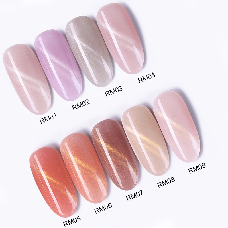 Гель лак для ногтей BORN PRETTY Розовый с эффектом кошачий глаз полупрозрачный