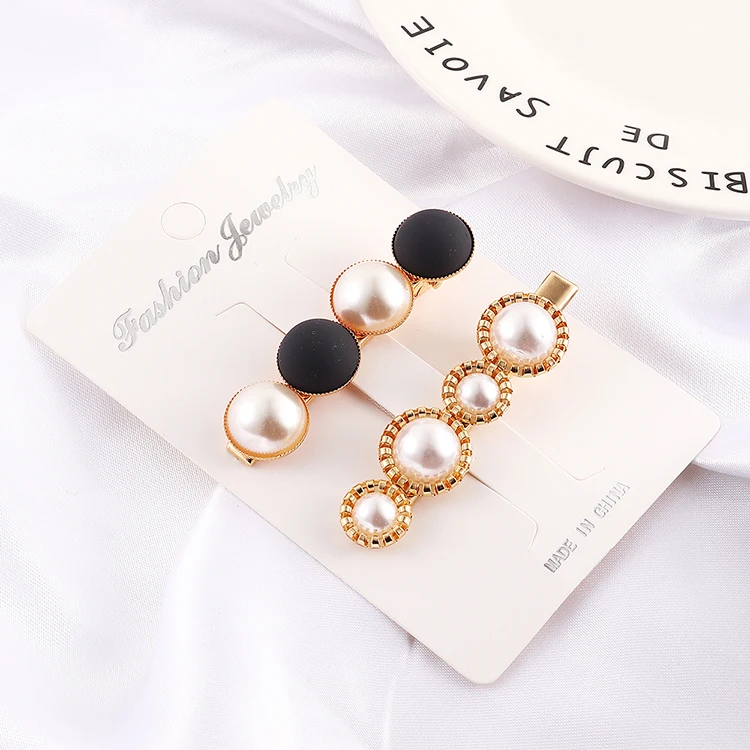 2 шт./компл. модные жемчужные заколки для волос женщин и девочек элегантные