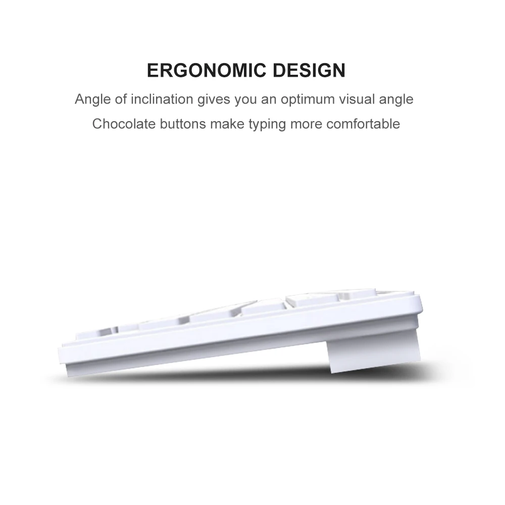 Мини клавиатура USB с шоколадными кнопками стильная и портативная для рабочего