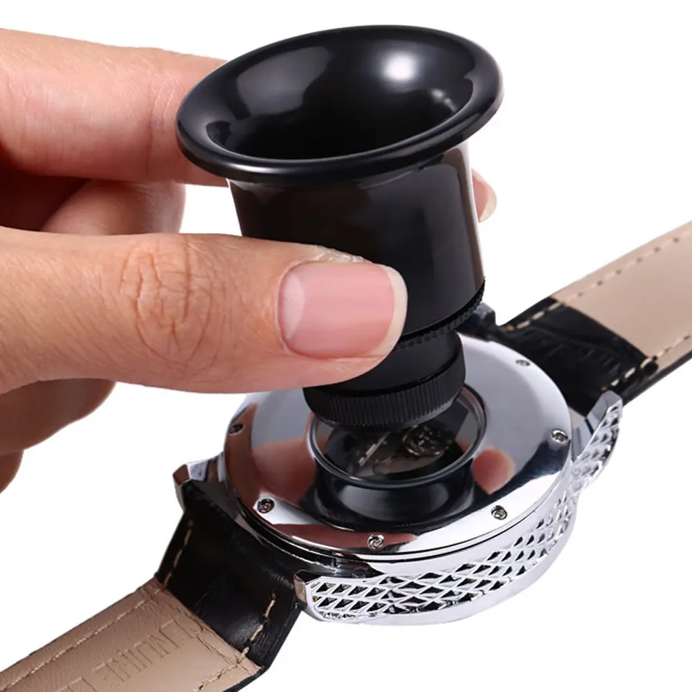 10X увеличение пластиковые Лупа часы ремонтный Инструмент Черный Мини Стиль