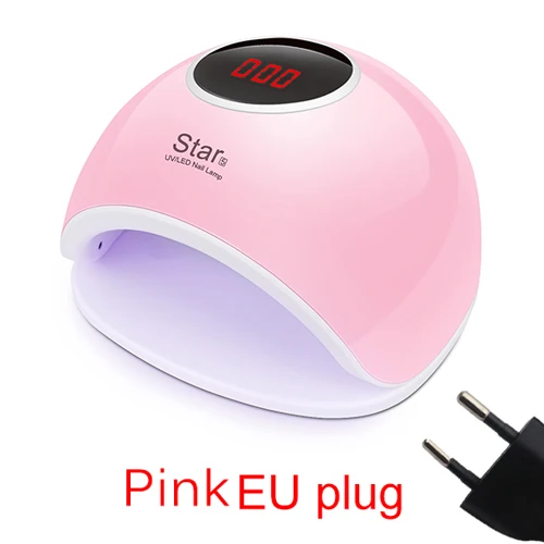 Pink EU Plug УФ лампа для маникюра светодиодный светильник Сушилка для Гель-лак для ногтей 72 Вт Профессиональная лампа для ногтей с автоматическим датчиком и 4 установкой таймера - Цвет: Pink EU Plug