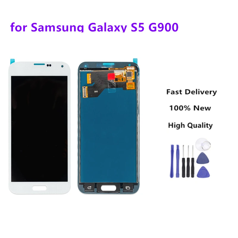 ЖК дисплей для Samsung S5 LCD G900F G900A G900P G900T сенсорный экран дигитайзер Galaxy запасная