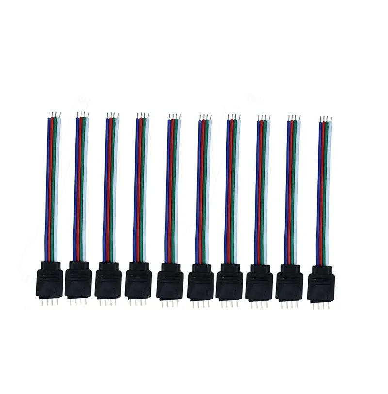 RGB 4pin разъем кабель провода для RGB светодиодный полосы 4-контактный светодиодный кабель для RGB светодиодный контроллер