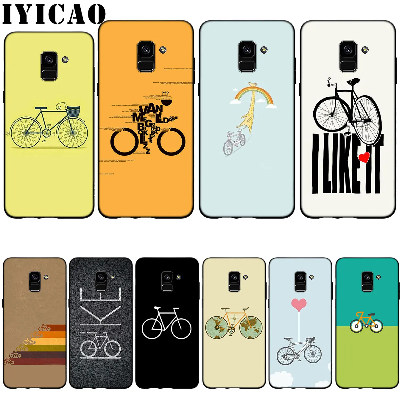 IYICAO Мягкий силиконовый чехол для велосипеда Samsung Galaxy A6 Plus A9 A8 A7 2018 A3 A5 2016 2017 Note 9 8 |