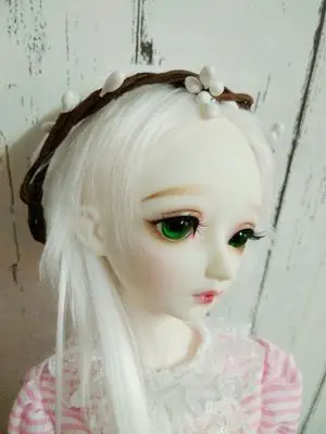 1/3 1/4 1/6 8 10 12 bylthe yosd SD AOD DOD BJD MSD пушистый парик кукла игрушка белый шерстяной парик 11 см 12 13 1416CM18cm19cm22cm23cm24cm fw036